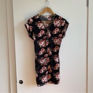 Stella Tweed - Black Floral Mini Dress